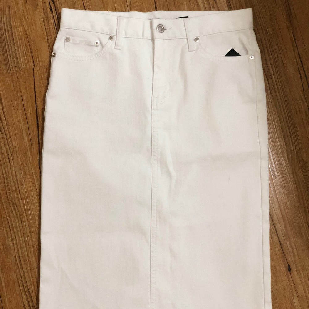 Ralph Lauren White Long Jean Skirt